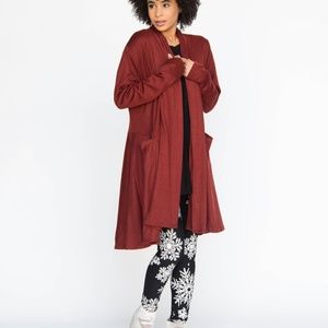 Agnes & Dora Cascade Cardigan Marsala NWT XXS – Fit & Flare with Pockets